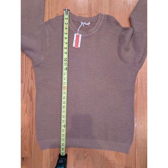 Marine Layer Mens Medium Garment Dye Crew Sweater Toasted Coconut $138 NWT New - Picture 7 of 8